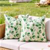 DecorMommt Set di 2 Boho Federe de Cuscini per Divano 45x45 Verde Salvia Moderno Fodere Cuscini Esterno Poliestere Cuscino Decorativo Quadrate Fodera per Cuscino per Divano Soggiorno Giardino