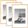 upsimples - Set da 3 Cornici, 40x60, Cornice Naturale 40x60, Cornice per Foto, Immagini, Poster