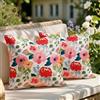 DecorMommt Federe Cuscini Divano Copricuscini 45x45cm Copricuscini Decorativi da Esterno Impermeabile Fodere Cuscino Fiori Acquerello Copricuscino Quadrato per Giardino Soggiorno Decorazioni Camera da Letto