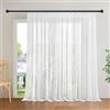 Deconovo Tende per Interni Trasparenti e Decorative con Nastro Arricciato - Set di 1 Tenda Voile Leggero e Moderno per Camera da Letto, Soggiorno, Finestre, 200x245 cm, Bianco