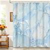 Kzzfqxb 183x183cm Tende da Doccia con Ganci in Plastica, Impermeabile Occluso Grigio Marmo Texture Oro Flussosabbia Flusso d'acqua Modello di Arte Moderna, Tessuto in Poliestere per Vasca da Bagno