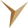 KRIPINC Applique LED da Parete Interno Triangolare in Ferro Oro Luce Calda | Lampada da Parete Industriale a Fascio Ascendente, Perfetta per Illuminare Piccole Aree - Soggiorno Camera da Letto Corridoio