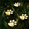 XIHXWL Luci solari da giardino per esterni, confezione da 4 luci a energia solare a forma di zampa, impermeabili, per giardino, cortile, prato, patio, passerella, decorazione a energia solare