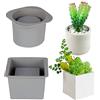 Yayatty 2 Forma Stampo in Silicone Stampo per Vasi in Cemento Stampi per Fiori Fai Da Te Silicone Fiore Pentola Stampi Silicone Cemento, Portacandele o Decorazioni per Vasi