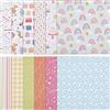 GORGECRAFT 24 Foglio 12 Stili Blocchi di Carta Fantasia 15.2x15.2cm Confezione di Carta per Scrapbook Motivo A Tema Compleanno su Un Lato Collezione di Cartoncini Colorati Album Decorativo Sfondo