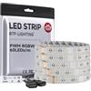 BTF-LIGHTING Striscia LED RGBW 4 colori in 1 5050 5M 60 LEDs/m RGB + Bianco Caldo 2700K-3000K DC24V IP65 PCB Bianco per Retroilluminazione TV, Cucina e Decorazione Casa(Senza Adattatore o Controller)