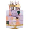 Hallmark Biglietto di auguri 3D e pop up, motivo: torta, rosa, viola, oro