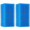 Haquoss Spugna Filtrante, 10 Ppi, Grana Grossa, 20X10X10 cm, Blu (Confezione da 2)