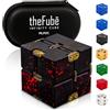 PILPOC theFube Cubo Infinito (Nero e Rosso) - Cubo Antistress Adulti e Bambini in Alluminio Deluxe - Fidget Cube con Custodia Protettiva Premium - Magic Cube Ideale per Ansia, Stress, ADHD e OCD