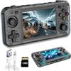 GATBGEFU Nuova Console Portatile Retro R36H, Console Videogiochi con Schermo IPS da 3,5 Pollici, 128 GB di Memoria Integrata e 20.000 Giochi, Sistema Linux Open Source (Nero, 128g)