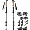 Oumuik Bastoni da trekking/bastoncini da passeggio/da escursione-110-135 cm, pieghevole-regolabile-telescopico-per uomini e donne
