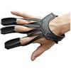 Namvo Archery Protector Guanti con Linguetta a Tre Dita con Cinturino da Polso in Pelle Protezione da tiro per Caccia Compound Nero