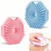 TIANLIN Spugna Silicone Corpo 2 Pezzi Spazzola Corpo con Manico Anello per Appendere, Spugna Doccia Silicone, Spazzola Massaggio Anticellulite per Pulire Cuticole, Grasso Sporco