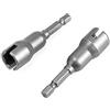 QWORK® Giraviti per dado ad aletta, con codolo esagonale da 1/4 / 6.3 mm per pannelli, viti, gancio C e gancio Q-Hanger, in acciaio, 2pcs