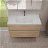 evineo ineo5 evo mobile La: 100 cm con 2 scomparti estraibili, lavabo Slim bianco opaco,, BE0836WM+BE0958OA, ineo5 evo [Mobili da Bagno > Mobili con Lavabo Integrato]
