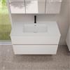 evineo ineo5 evo mobile La: 100 cm con 2 scomparti estraibili, lavabo Slim bianco opaco,, BE0836WM+BE0958WM, ineo5 evo [Mobili da Bagno > Mobili con Lavabo Integrato]