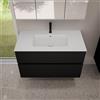 evineo ineo5 evo mobile La: 100 cm con 2 scomparti estraibili, lavabo Slim bianco opaco,, BE0836WM+BE0958BM, ineo5 evo [Mobili da Bagno > Mobili con Lavabo Integrato]
