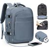 kibachev Zaino Ryanair 40x30x20 Sottovuoto Con Pompa 40x20x25 Zaino da Viaggio Aereo Bagaglio a Mano Con Porta Scarpe Wizzair Zaini Donna Uomo (Blu)