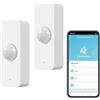 Zecamin Sensore di movimento ZigBee, sensore di movimento intelligente per la sicurezza domestica, sensore di movimento wireless con app di monitoraggio remoto, comando vocale compatibile con Alexa.2PCS