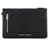 Armani Exchange Uomo Esssential, Capri SLG, Single Handle Pouch, Nero, taglia unica