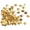 QUARKZMAN 100 Set Quadrati Piramidali Rivetti 8mm Pelle Rivetti Metallo Punte Borchie per Abbigliamento Cinture Borse Scarpe Punk Rock Oro Tonalità