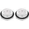 QUARKZMAN 2Pz Vetro Spia Olio Compressore Aria M33 x 1.5mm Maschio Indicatore Livello Liquido Testa Esagonale Plastica Olio Vista O-Ring per Aria Compressore Raccordi, Trasparente