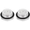 QUARKZMAN 2Pz Vetro Spia Olio Compressore Aria M27 x 1.5mm Maschio Indicatore Livello Liquido Testa Esagonale Plastica Olio Vista O-Ring per Aria Compressore Raccordi, Trasparente