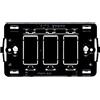 Lemag srl Supporto Elettrico da Incasso Standard 503 - Telaio Portafrutti con Montaggio a Viti - Varianti 1/2/3/4/5 Moduli o 1 Posto con Presa Schuko - LEMAG SRL (1, Nero, 3)