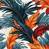 ANLIKY-Pro Carta da parati autoadesiva, motivo astratto colorato con foglie tropicali, 44x300 cm, pellicola decorativa rimovibile con motivo a foglie tropicali esotiche, per decalcomanie da parete