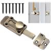 brileze 3 Pollici Bulloni per Porte Scorrevoli 7,6 cm in Ottone Resistente Serratura di Sicurezza con Meccanismo a Barilotto Anticato Adatto per Porte Interne ed Esterne, Bronzo