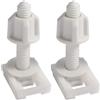 Generic 2 viti e dadi in plastica bianca per sedile WC con rondelle, bulloni per cerniere, cerniere di ricambio per montaggio sedili WC, sedili WC, WC e parti del WC