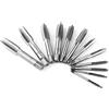 Walfront 12pcs Maschi per Filettare Cuscinetto a Vite Rubinetto a Mano in Acciaio, Rubinetto con Filettatura Diritta M3 / M4 / M6 / M8 / M10 / M12, Trapano Elettrico a Filetto Dritto per Flauto