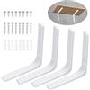 Swpeet Confezione da 4 staffe da parete in ferro da 15,2 cm di lunghezza x 12,7 cm di altezza, staffa di supporto per mensola galleggiante, staffa decorativa angolare a L, kit contiene viti da 16/40