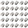 kwinfei 30 Pezzi Clip a U in Acciaio Inox 21,4x12 mm, Clip a Molla in Metallo Resistente, Clip e Morsetti Universali per Pannelli 3-7,5 mm, Clip Fissaggio Antivibrazione per Legno, Metallo, Auto, Industria