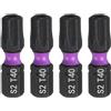 QUARKZMAN 4Pz TT40 Inserti per Avvitatore Torx 1/4 Gambo Esagonale 25mm/1 Lunghezza Punte per Cacciavite Magnetico 6 Punte Esagonali a Stella in Acciaio S2 con Foro per Trapano Elettrico