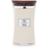 WOODWICK Hourglass Candles White Teak 609g - Candela Profumata