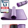 DH FitLife tappetino da allenamento, tappetino sportivo 183*61*1 cm, tappetino da ginnastica extra resistente agli strappi, tappetino da yoga antiscivolo e spesso, tappetino da allenamento (viola)