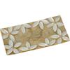 DONREGALOWEB Centro rettangolare in madreperla con fiori tostati e beige 20x10 cm (modello piccolo)