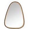 DRW Specchio da parete a forma di legno in naturale e noce 80x60x4 cm