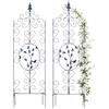 Relaxdays Supporto per rampicanti Set 2, HxL:116x35 cm, griglia in Metallo, edera, Rose