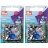Prym bottone «rivestimento in tessuto», metallo, oro, spessore 15 mm, 6 (Confezione da 2)