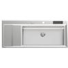 Foster 4504 051 Lavello da Incasso 1 Vasca con gocciolatoio a Sinistra 1173 x 513 mm semifilotop con elemento Portacoltelli Serie Stripe Acciaio Inox 4504051