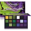 UCANBE Paletta di Ombretti Verde Lilla 18 Colori, Opachi, Lucidi, Metallici, Ombretti Gotici Fumè Chiari e Scuri per Halloween, Natale