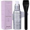 viola house Vernice per viso e corpo, vernice dorata e argento, lucentezza metallica intensa, lunga tenuta, altamente pigmentata, solubile in acqua 2.64Fl.Oz/75 ML (argento)