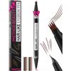 iMethod Microblading Matita per Sopracciglia - Eyebrow Pencil 2-in-1 Matita per Sopracciglia Doppia Estremità con Applicatore a 4 Micro-Punte a Forchetta e Punta Pennello Precisa crea sopracciglia