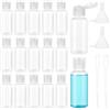BENECREAT 50 Confezione di Flaconi di Plastica Vuoti per Campioni con Contagocce e Imbuto, Contenitori Da Viaggio Da 20 ml per Cosmetici, Oli Essenziali, Cura Della Pelle (Trasparente)