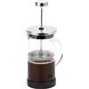 JATA HOGAR HCAF5508 - Caffettiera a stantuffo, 600 ml, con filtro in acciaio inox a 3 livelli, teiera e schiumatoio per latte, vetro Borosilicato, senza BPA, per caffè, tè e infusioni