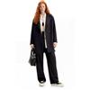 Desigual, Cappotto lana impunture, Nero, L
