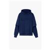 Desigual, Felpa a doppia manica, Cotone, Blu, M