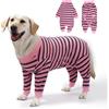TQFlow Tutina Post Operatoria Cane Recupero Costume, Animale Chirurgico Body Post-operatori per Donna Maschio Cani, Alternative al Collare Pigiama Cane Operative Tuta Bodysuits Camicie (Rosa, 3XL)